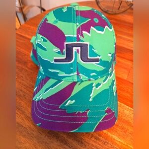 J.Lindeberg Vibrant Green and Purple Cap